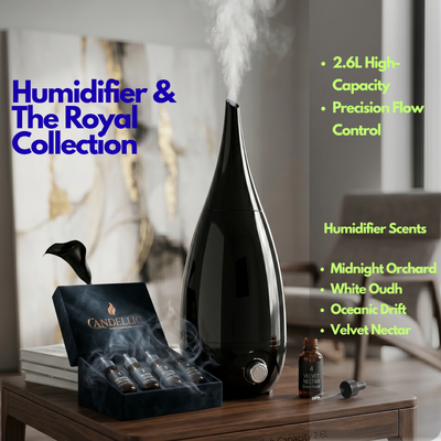 Grand Spire 2.6L High-Capacity Ultrasonic Humidifier with Precision Flow Control